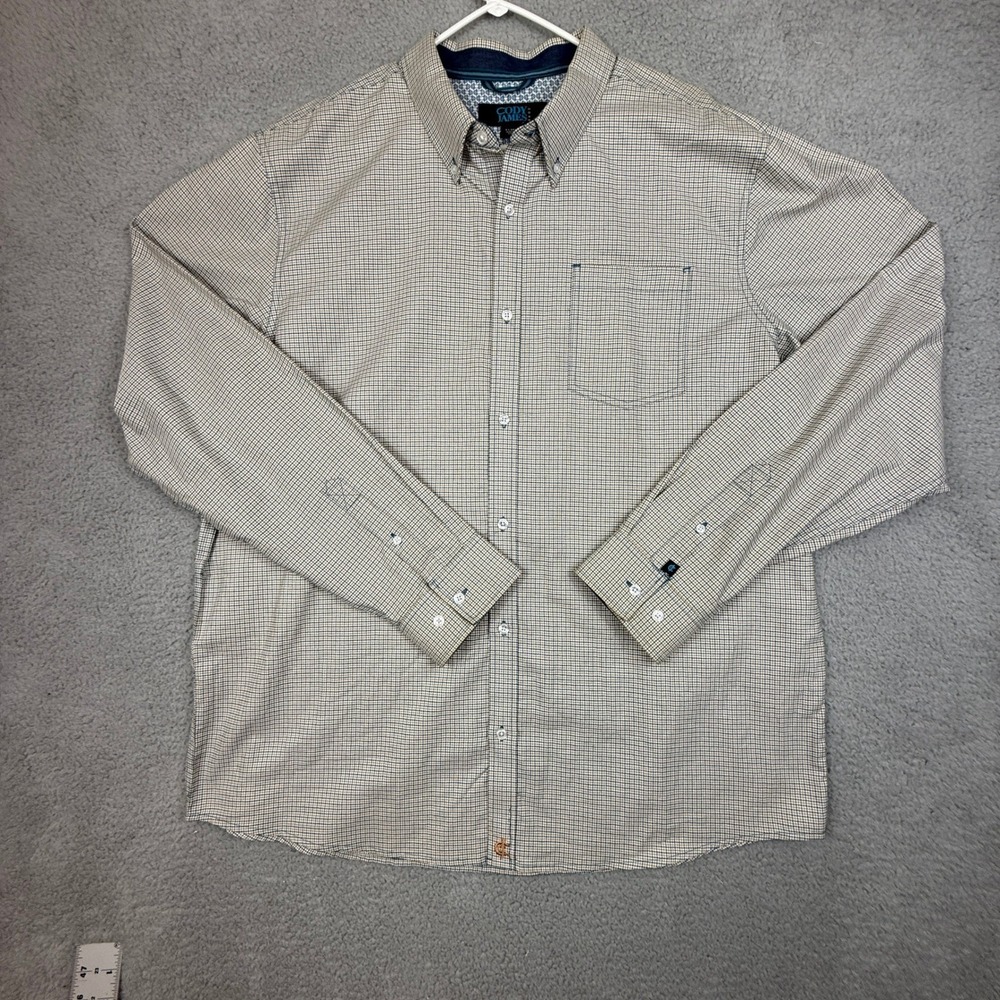 Cody James Core Mens Plaid Button Down Long Sleeve Dress Shirt XL